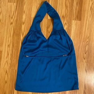 Superdown Silk Blue Blouse - Small